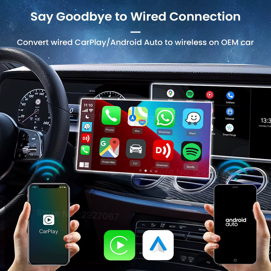 CarlinKit Mini 3 Pro Wireless CarPlay und Android Auto Adapter in Weiß mit Dual Bluetooth und 5,8 GHz WiFi für OEM Auto Intelligent Systeme - Bild 3