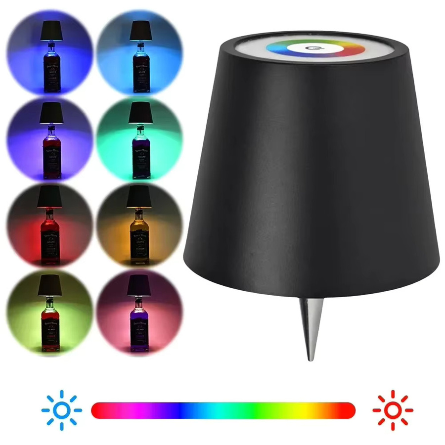 KFV Kabellose LED-Tischlampe mit Touch-Steuerung in Schwarz für Außenbereich und Restaurants - Bild 2