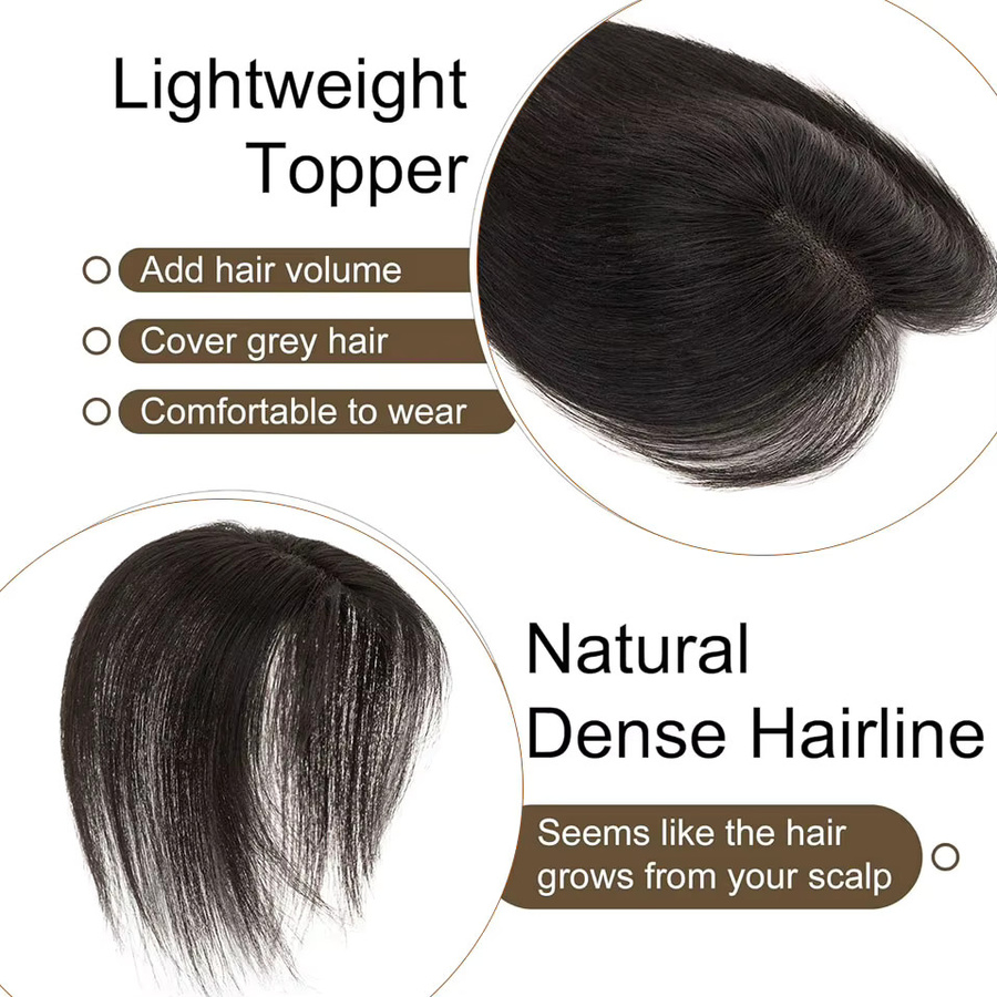SEGO Echthaar-Toupet für Damen, 10 Zoll, Clip-in - Bild 6