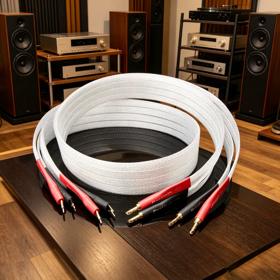 Preffair HIFI Lautsprecherkabel Paar 8N OCC versilbert mit PTFE-Isolierung in Silber - Bild 4