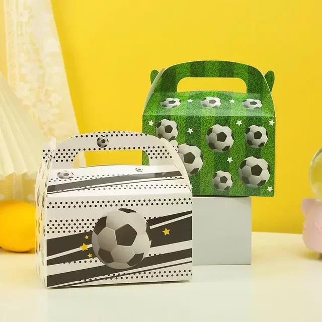 12-teiliges Set Donut-Kuchen-Geschenkboxen in Grün, kreative Papier-Verpackungen für Partys und Fußball-Events, B: 16,0 cm, T: 8,99 cm, H: 3,54 cm - Bild 1