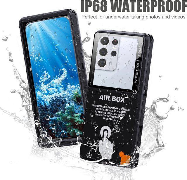 Shellbox Wasserdichte Handyhülle für 6,9 Zoll, IP68-zertifiziert, Staub- und Sturzfest, Blau - Bild 1