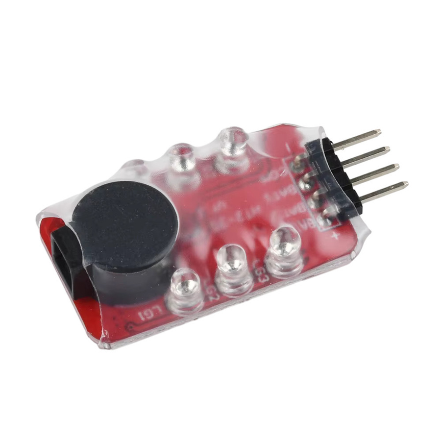 Gaqqee 2-in-1 Lipo-Akku-Spannungsprüfer und Niederspannungs-Alarmgerät mit BB-Ton für Lipo und Li-Ion, Rot - Bild 3
