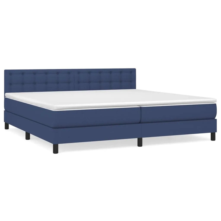 vidaXL Boxspringbett Hybrid mit Matratze Blau B/T/H: 200 x 200 x 78 cm - Bild 2