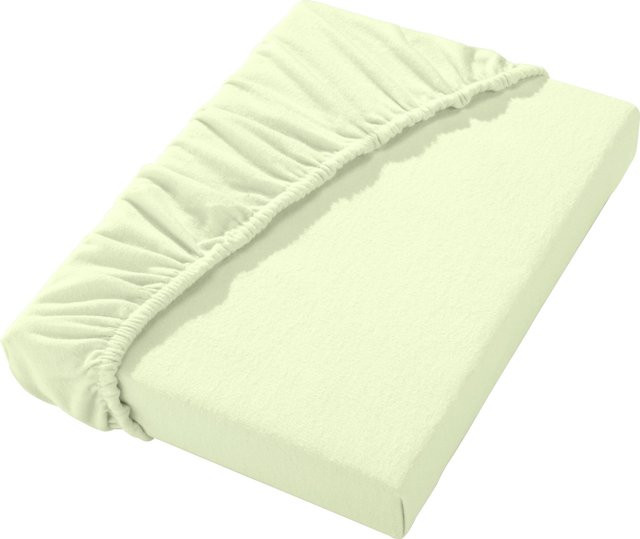 Dormisette Betttuch aus Baumwollflanell in Grün, B/T: 150 x 250 cm - Bild 1