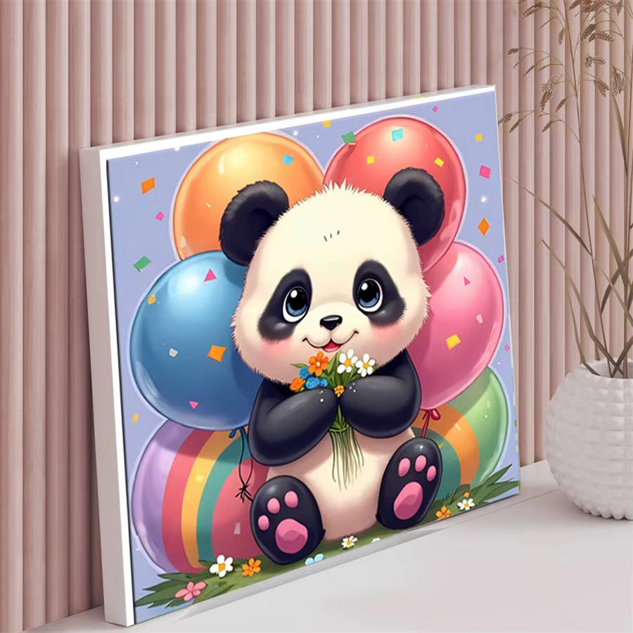 HUACAN Malen nach Zahlen, Panda, Kits, DIY, Ölzeichnung, Tiere - Bild 3