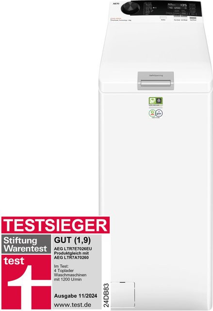 AEG Lavamat LTR7E7026EU Waschmaschine Toplader weiß, 6 kg, 1200 U/min, Aquastop - Bild 1