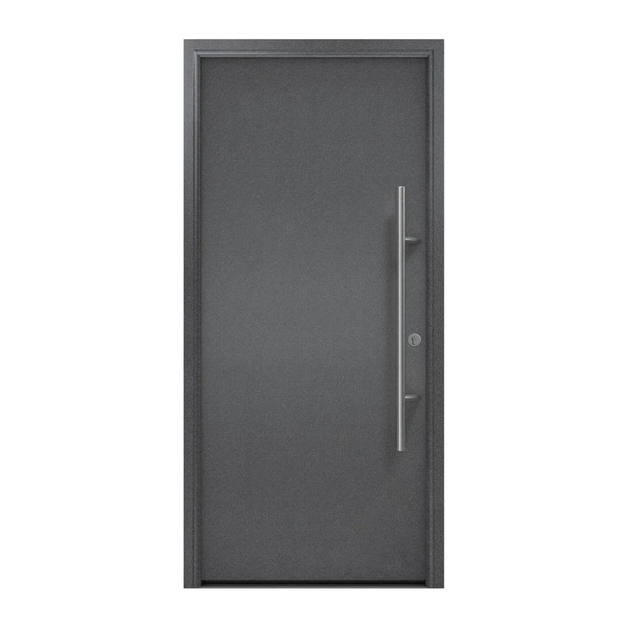EcoStar Haustür Isopro Secur IPS 010 Anthrazitmetallic B: 110 cm, H: 210 cm, DIN Rechts, RC2 Sicherheit, Stahl und Aluminium - Bild 2