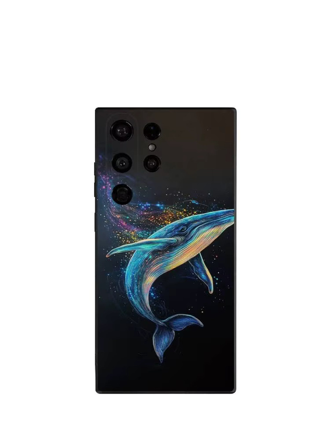Whale Art Öl-Design Handyhülle für Samsung Galaxy S25 S24 S23 S22 S21 S20 Plus 5G Frosted Non-Slip Soft Cover - Bild 4