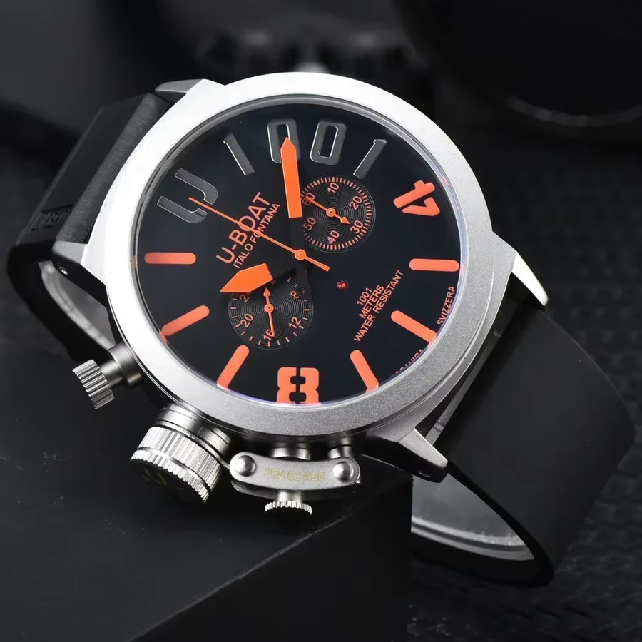 U-BOAT Chronograph-Armbanduhr, Quarz, Edelstahl, Schwarz, Herren - Bild 2