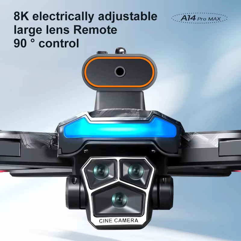 Xiaomi A14 ProMax Drone mit 8K HD Drei-Kamera-System, GPS, optischem Fluss und Hindernisvermeidung, faltbarer Quadcopter in Schwarz - Bild 5