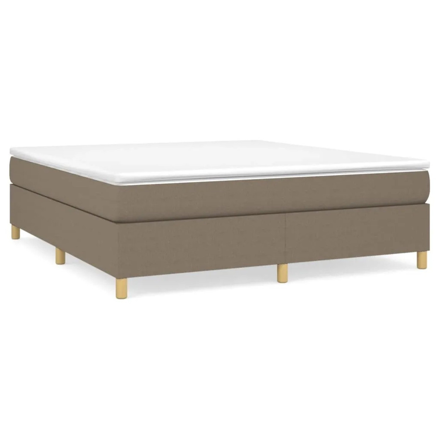 vidaXL Boxspringbett mit Matratze in Taupe und Beige, Hybrid-Bett mit Taschenfedern aus Stoff, B/T: 180 x 200 cm - Bild 2
