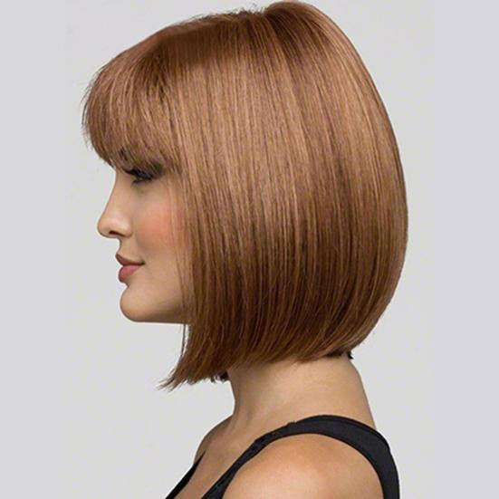 DILA WIG Damen-Haarteil, kurzer Bob-Stil, dunkelbraun - Bild 1