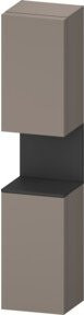 Duravit Hochschrank Qatego in Grau Matt mit 2 Glastüren, Wandmontage, B: 40 cm, T: 36 cm, H: 176 cm - Bild 1
