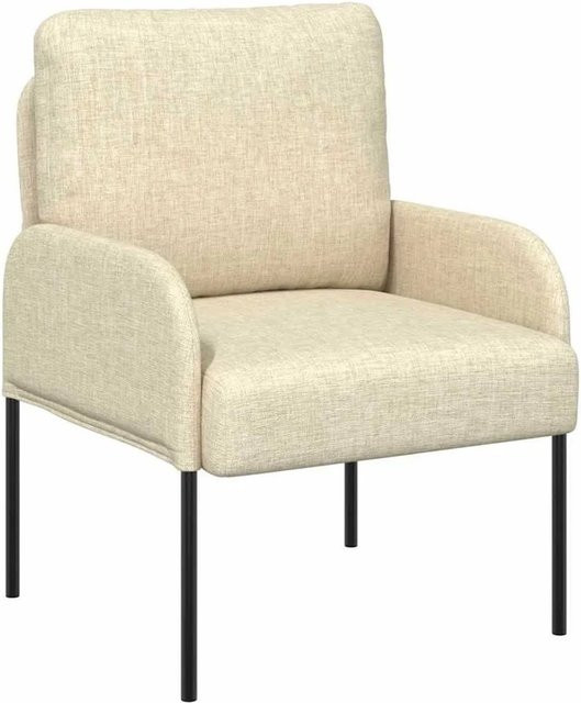 vidaXL Sofa mit Kissen in Creme und Beige aus Sperrholz und Polyester, B/T/H: 110 x 80 x 56 cm - Bild 1