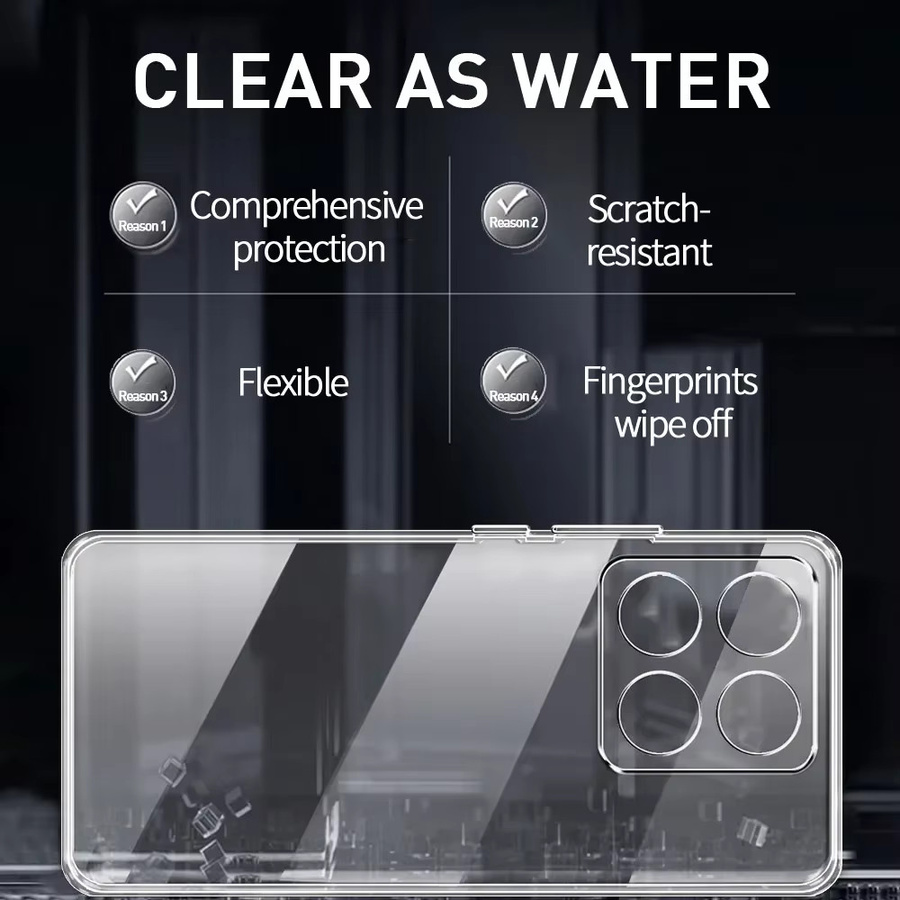 ESACAPA Ultradünne Klare Silikon-Softcase für Xiaomi 15T Pro, 17T Pro und Xiaomi Mi 15 Ultra, Transparentes TPU Bumper Cover - Bild 4