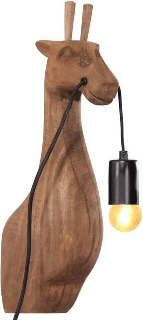 vidaXL Wandleuchte Tier aus massivem Mangoholz in Braun, E27, B/T/H: 12 x 12 x 42 cm - Bild 1