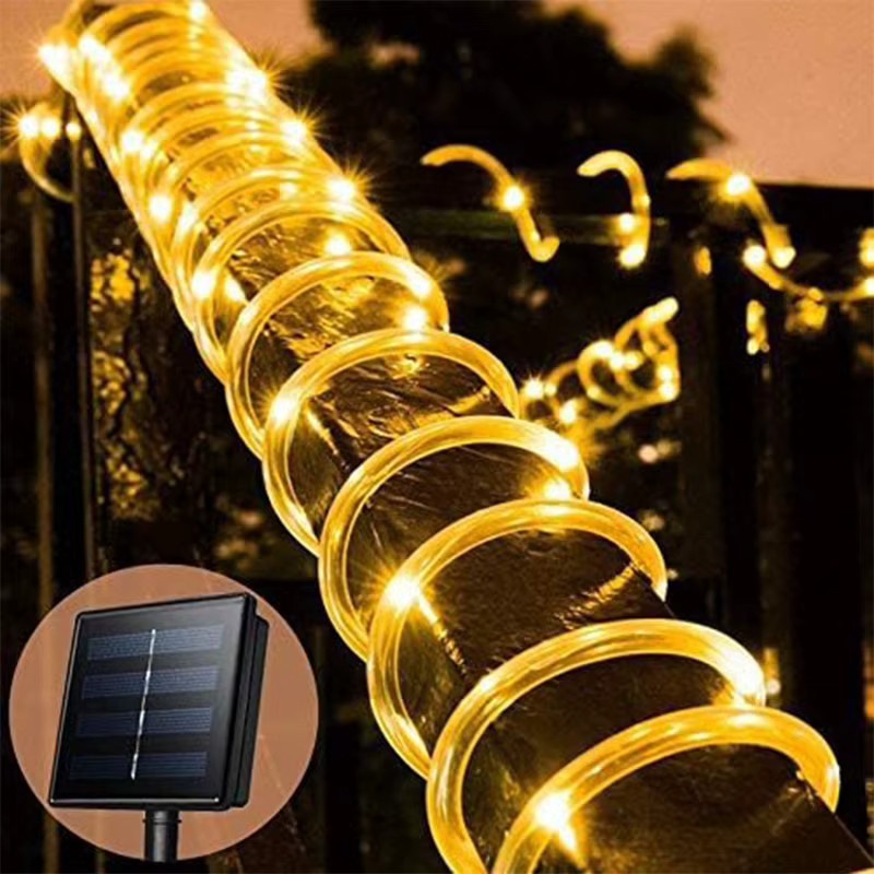 Feimefeiyou Solar LED Lichterkette RGB Mehrfarbig Wasserdicht für Garten und Außenbereich - Bild 2