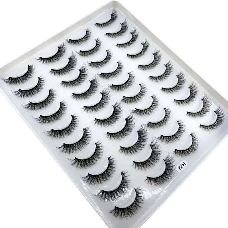 3D-Faux-Nerzwimpern, 20 Paar, Volumen, Unisex - Bild 2