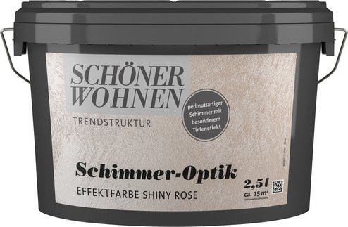 Schöner Wohnen Effektfarbe Trendstruktur in Schimmer-Optik, Farbe: Pink, 2,5 l - Bild 1