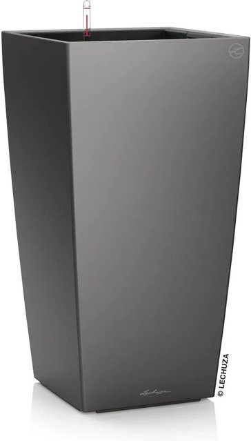 Lechuza Pflanzgefäß Cubico Premium 22 Säulengefäß Anthrazit Metallic B/T/H: 22 x 22 x 22 cm - Bild 1
