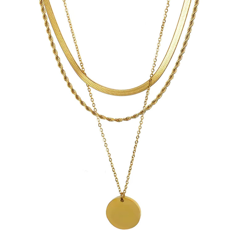 konminry Anhänger-Halskette, 18 Karat vergoldet, Gold, Damen - Bild 2