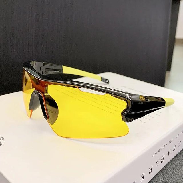 Sonnenbrille Damen, oval, Vollrand, Kunststoff, gelb - Bild 1