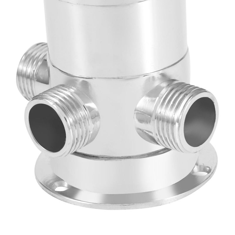 TOMTOP JMS 3-Wege-Badezimmer-Winkelventil für Duschkopf und Duschenumschaltventil, G1/2 Zoll, Weiß/Silber - Bild 2