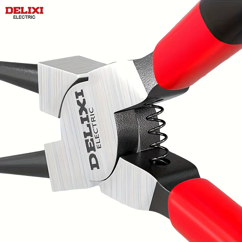DELIXI ELECTRIC 5-Zoll-Sicherungsringzangen-Set aus Hochkohlenstoffstahl für Innen- und Außensicherungsringe - Bild 5