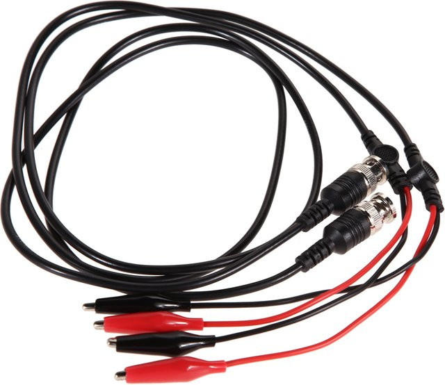 APWIKOGER 2er-Set BNC Q9 auf Doppel-Krokodilklemme Oszilloskop-Testkabel in Schwarz, Länge: 98 cm - Bild 1