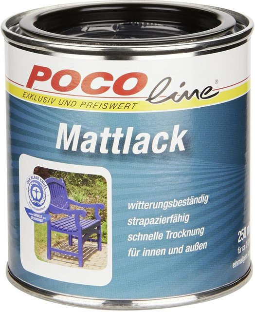 POCOline Acyl Buntlack für Holz in Tiefschwarz, seidenmatt, 0,25 l - Bild 1