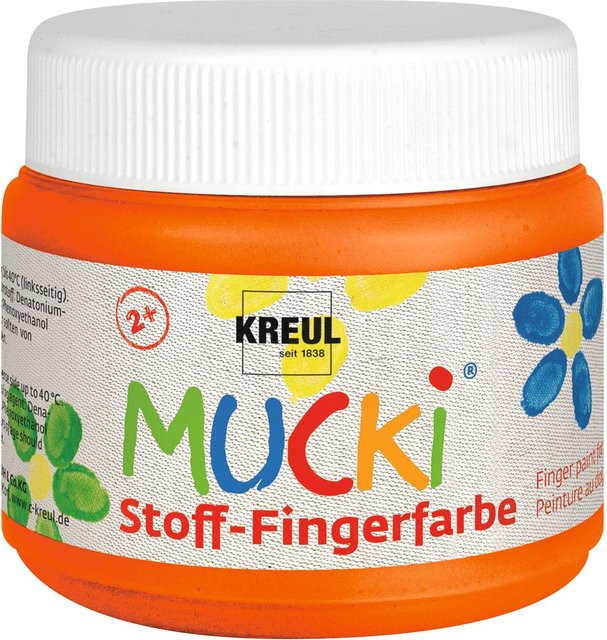 MUCKI Stoff-Fingerfarbe Orange 150 ml - Bild 1