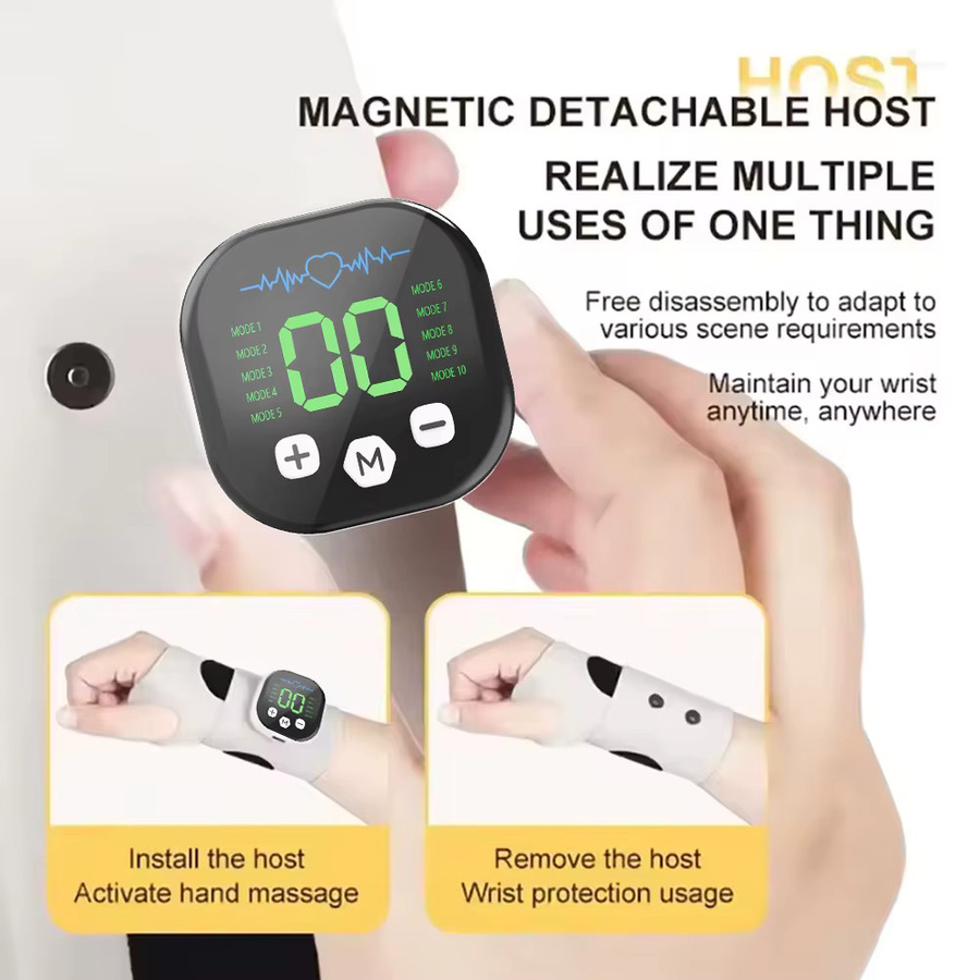 emsa EMS Elektrisches kabelloses Hand- und Handgelenk-Massagegerät mit 10 Vibrationsmodi in Blau - Bild 3