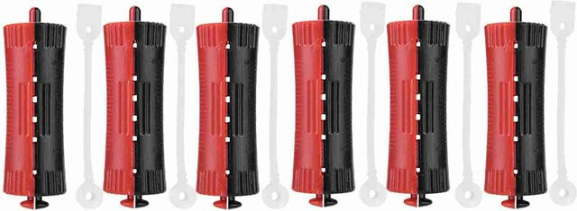 TOMTOP Lockenwickler Wave Heat Perm Rod Haarspange mit Gummiband, 6 Stück, Schwarz - Bild 1
