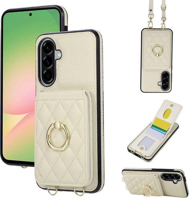 Crossbody Wallet Handyhülle mit Kartenfächern für Samsung Galaxy A-Serie in Rot - Bild 1