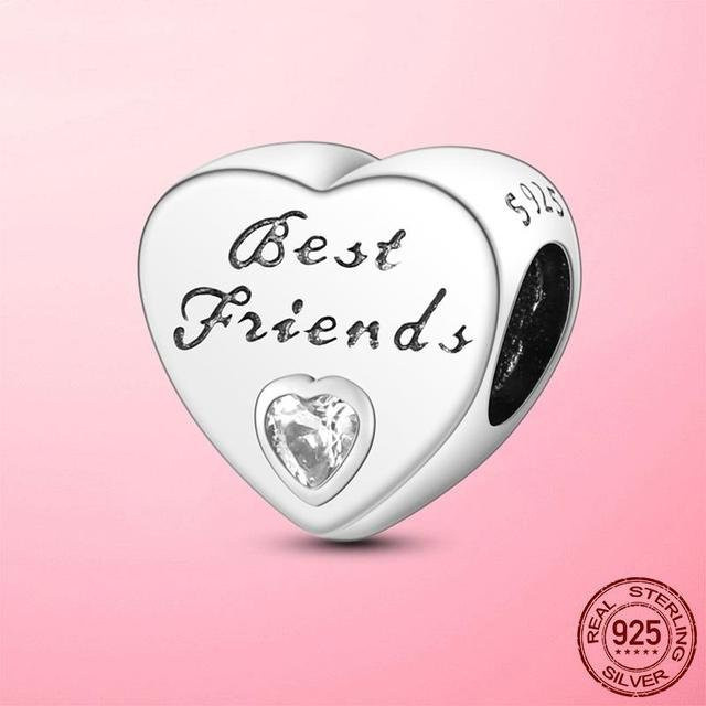 Charm Herz, 925 Silber, Perlen, Damen - Bild 1
