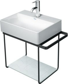 Duravit Metallkonsole DuraSquare, wandhängend, schwarz matt, B: 51,6 cm, T: 33 cm - Bild 1