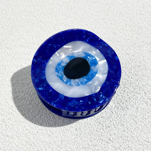 Haarspange Acetat, Dunkelblau, Teufel Auge, Damen - Bild 1