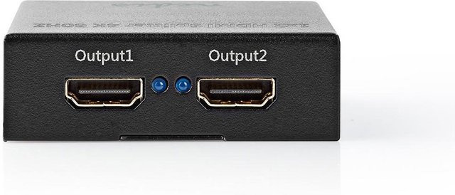 Nedis HDMI-Splitter VSPL3472AT 1x HDMI-Eingang auf 2x HDMI-Ausgang in Dunkelgrau/Schwarz - Bild 1