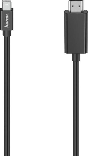 Hama Mini-DP auf HDMI Video-Kabel in Schwarz, Ultra-HD 4K, Länge: 1,50 m - Bild 1