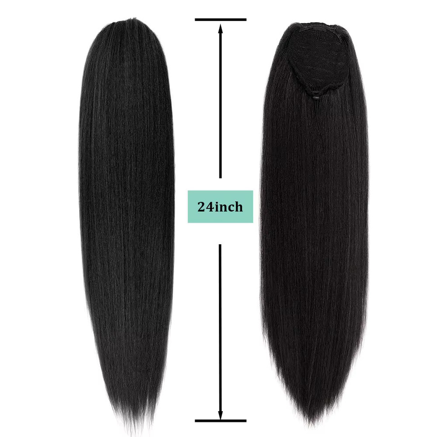 LORITA FEKIX Yaki Straight Pferdeschwanz, 24 Zoll, Schwarz, Damen - Bild 2