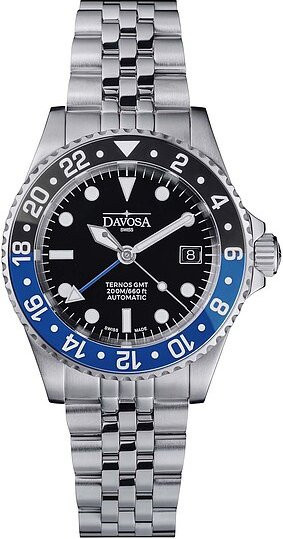 Davosa Armbanduhr Ternos GMT Diver, Automatik, Edelstahl, Schwarz, Herren - Bild 1