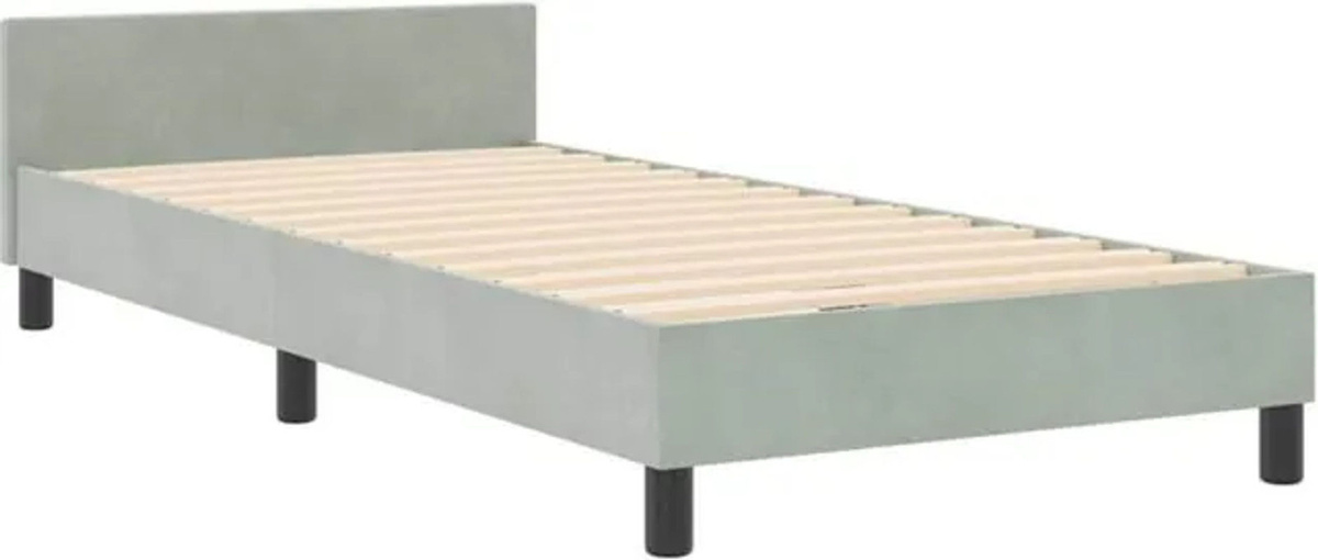 vidaXL Polsterbett Modern in Grau mit Samtbezug B/T: 180 x 200 cm - Bild 1