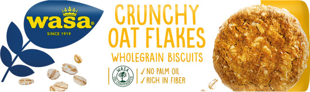 Wasa Crunchy Oat Flakes Vollkornkekse 250 g - Bild 1