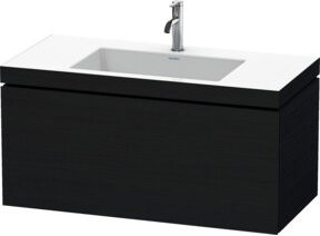 Duravit L-Cube Waschtischunterschrank c-bonded, Eiche schwarz matt, Wandmontage, Breite: 100 cm, Tiefe: 48 cm - Bild 1
