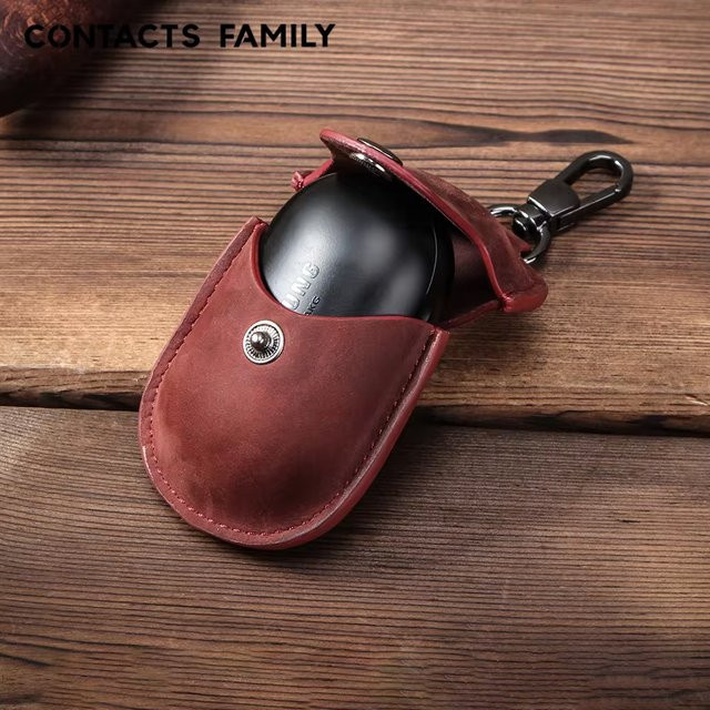 Vintage Lederhülle für Samsung Galaxy Buds und Galaxy Buds Plus in Rot - Bild 1