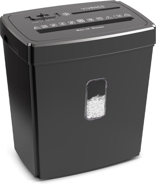 SBS Aktenvernichter in Schwarz für Papier, Kreditkarten und CDs mit Partikelschnitt 4 x 35 mm und 15-L-Behälter - Bild 1
