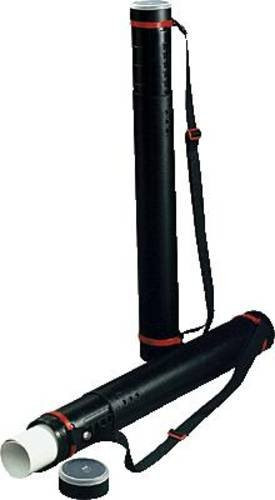 Rumold Zeichenrollen Köcher mit Schraubdeckel aus Kunststoff in Schwarz und Transparent, Höhe: 62 cm, Durchmesser: 8 cm - Bild 1
