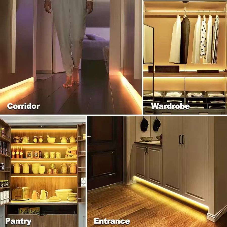 YSRSAI USB COB-LED-Streifenlicht mit PIR Bewegungssensor, Warmweiß, Wasserdicht für Küche, Treppe und Schränke - Bild 6