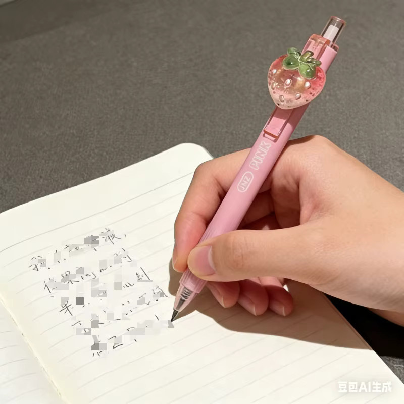 Iced Peach Boba Duft-Anhängerstift in Pink mit 0,5 mm Spitze zum Schreiben von Notizen - Bild 3